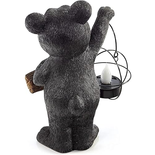 Miniatura 7 de VP Home - Estatuas de jardín para exteriores, decoración de oso negro con letrero de bienvenida (Welcome), regalos para el hogar y el jardín - 12"