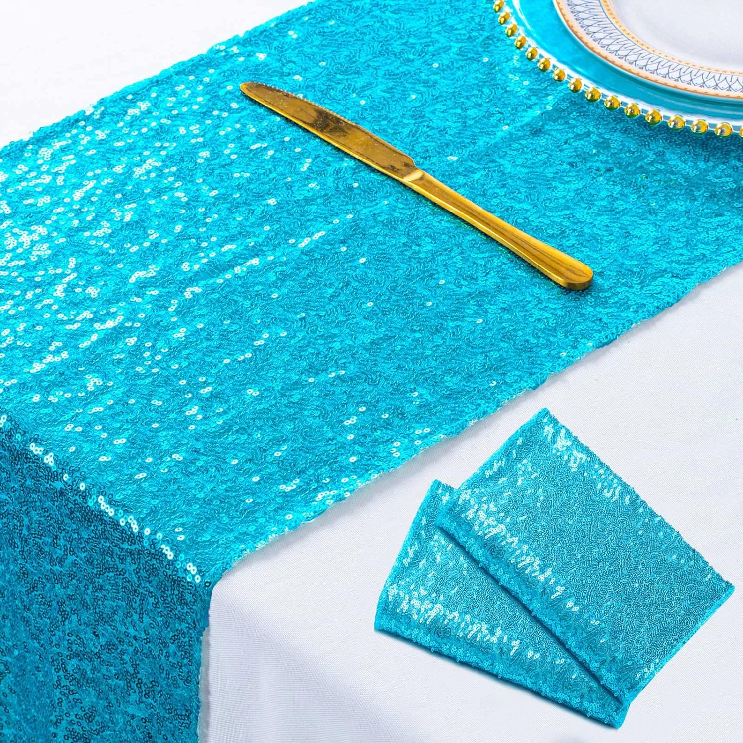 Aqua table runner Clearance