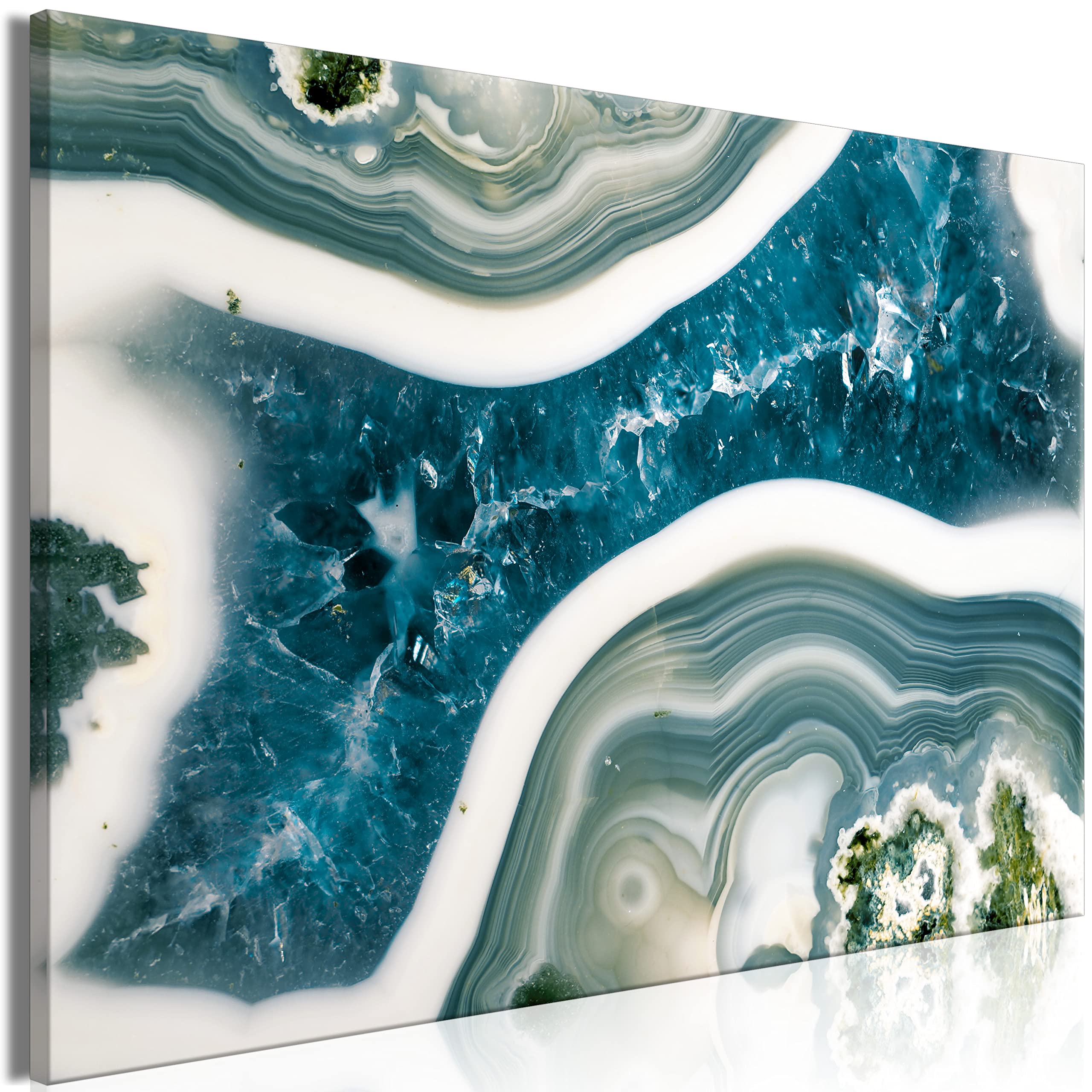 artgeist Acoustic Canvas Wall Art Print Abstract 35x24 in - 1pcs Picture with Acoustic Foam Sound Print Artwork Room Acoustics Soundproofing Wellness Stone Marble Like Painted Colorful a-B-10005-b-b
