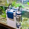 Hang On Back Aquarium Filter with Fish Waste Separator, All-in-One Quiet Fish Tank Filter with Aeration & Surface Oil Skimmer, Adjustable Flow Telescopic Intake 3-Stage Filtration (6W)