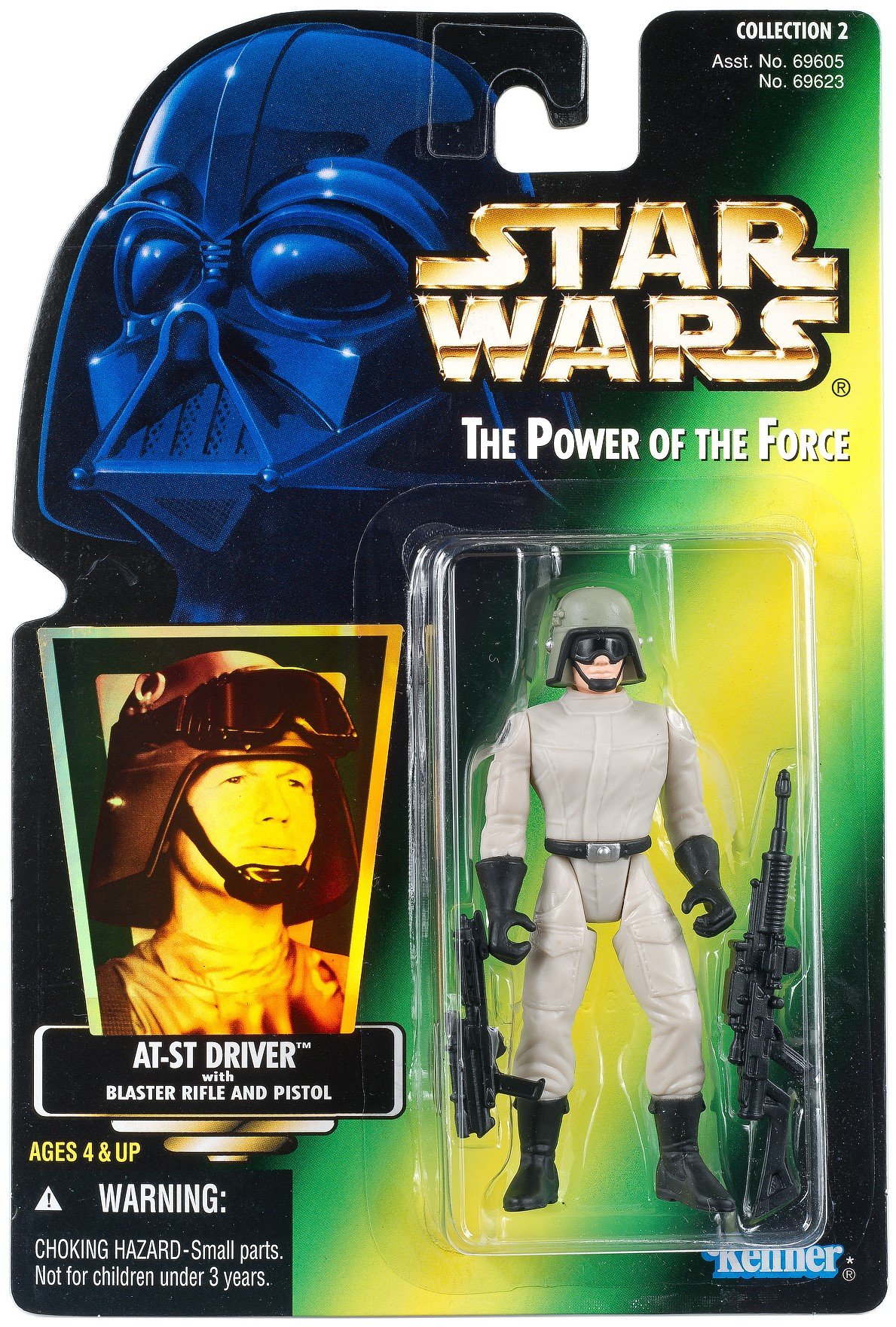 Hasbro Star Wars Power Of The Force AT-ST Driver With Blaster Rifle and Pistol