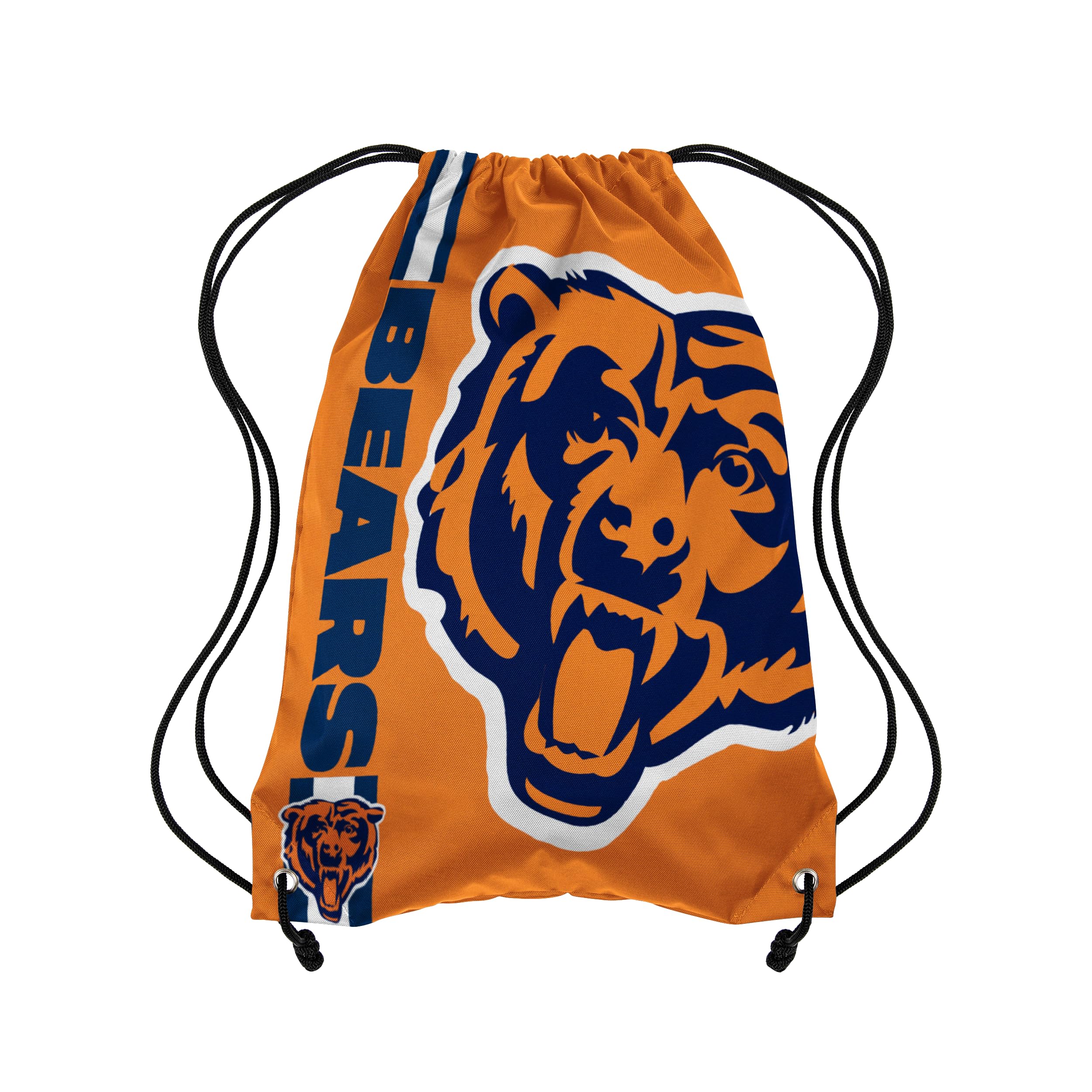 FOCO Chicago Bears NFL Alternate Color Big Logo Drawstring Backpack - Orange