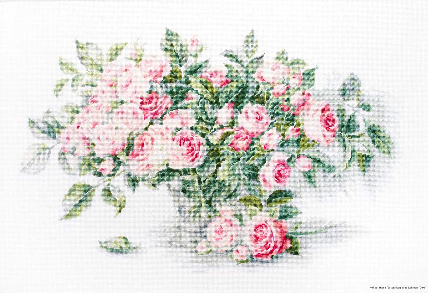 Luca-S Counted Cross Stitch kit Bouquet of Pink Roses 31x20cm