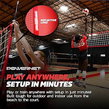 Amazon | PowerNet ウォームアップネット ポータブルバレーボール