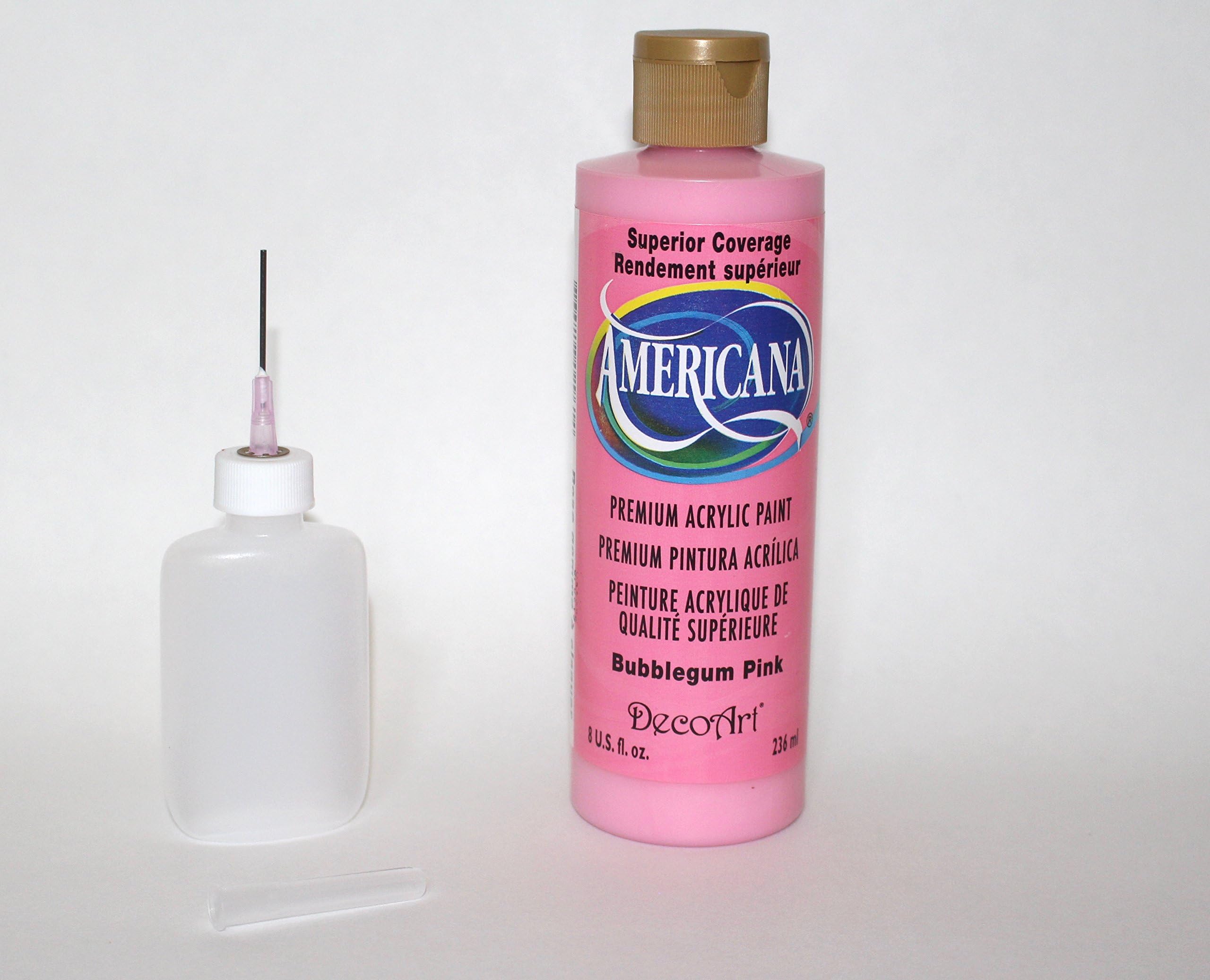 Americana Bubblegum Pink, Acrylic Paint, 8 ounce / Including FREE Gaunt Industries HYPO-490 Applicator
