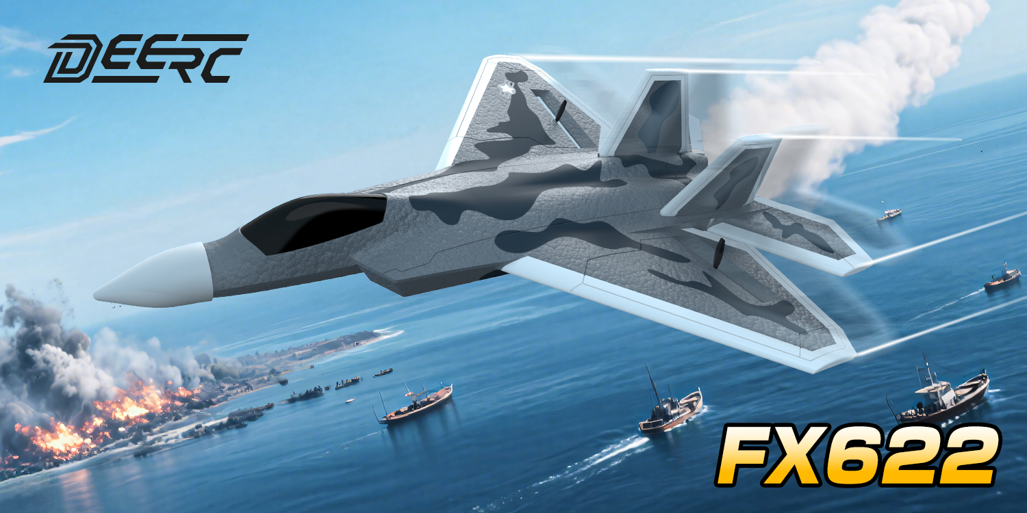 Amazon | DEERC ラジコン飛行機 100g未満 RCグライダー 戦闘機 6軸