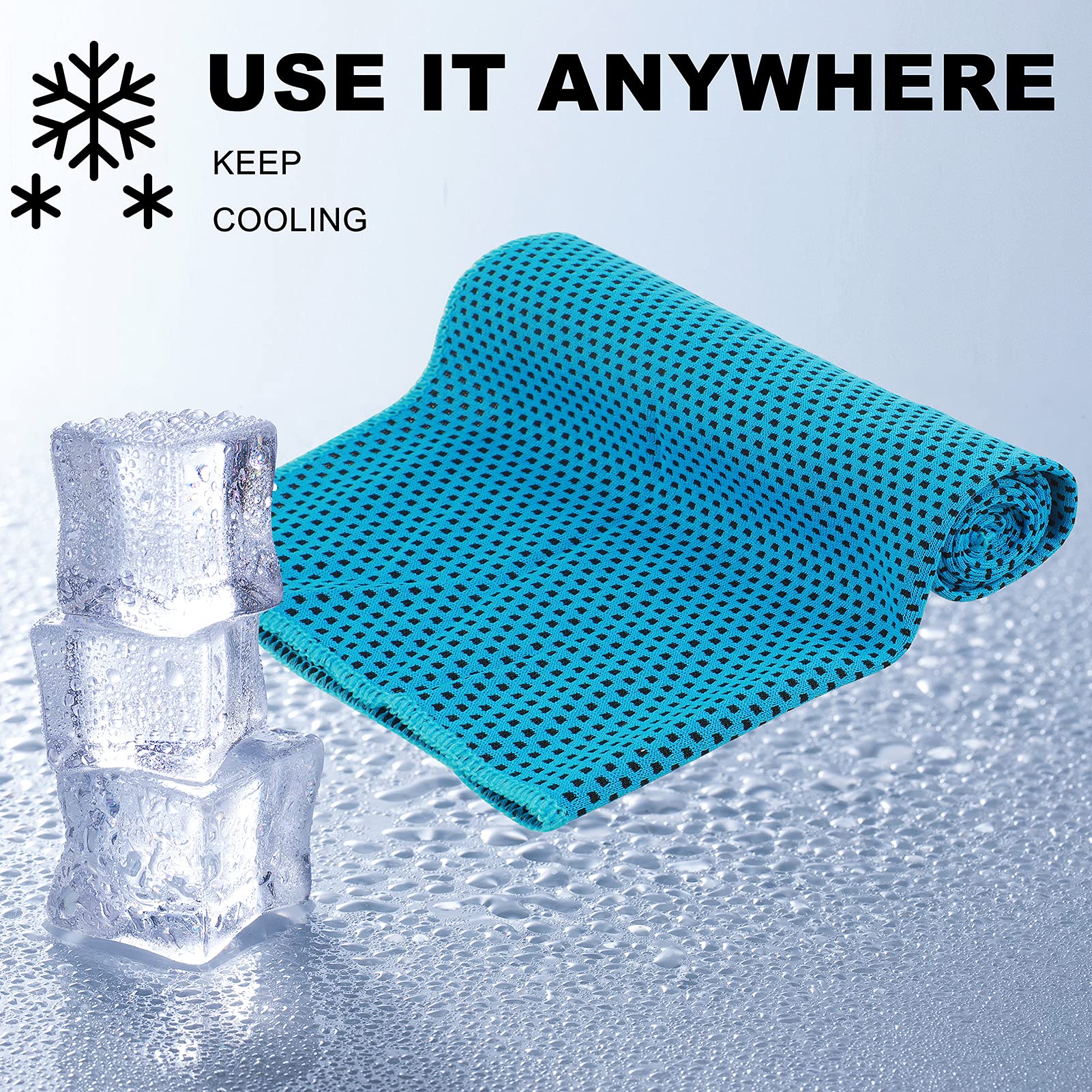 Instant Cooling Towel For Gym Running Yoga – Chilly Pad Neck Wrap 30x11 Inches