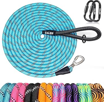 Long Dog Leash For Backyard ZALER Short Dog Leash, 18 Inches Rope - Main Image