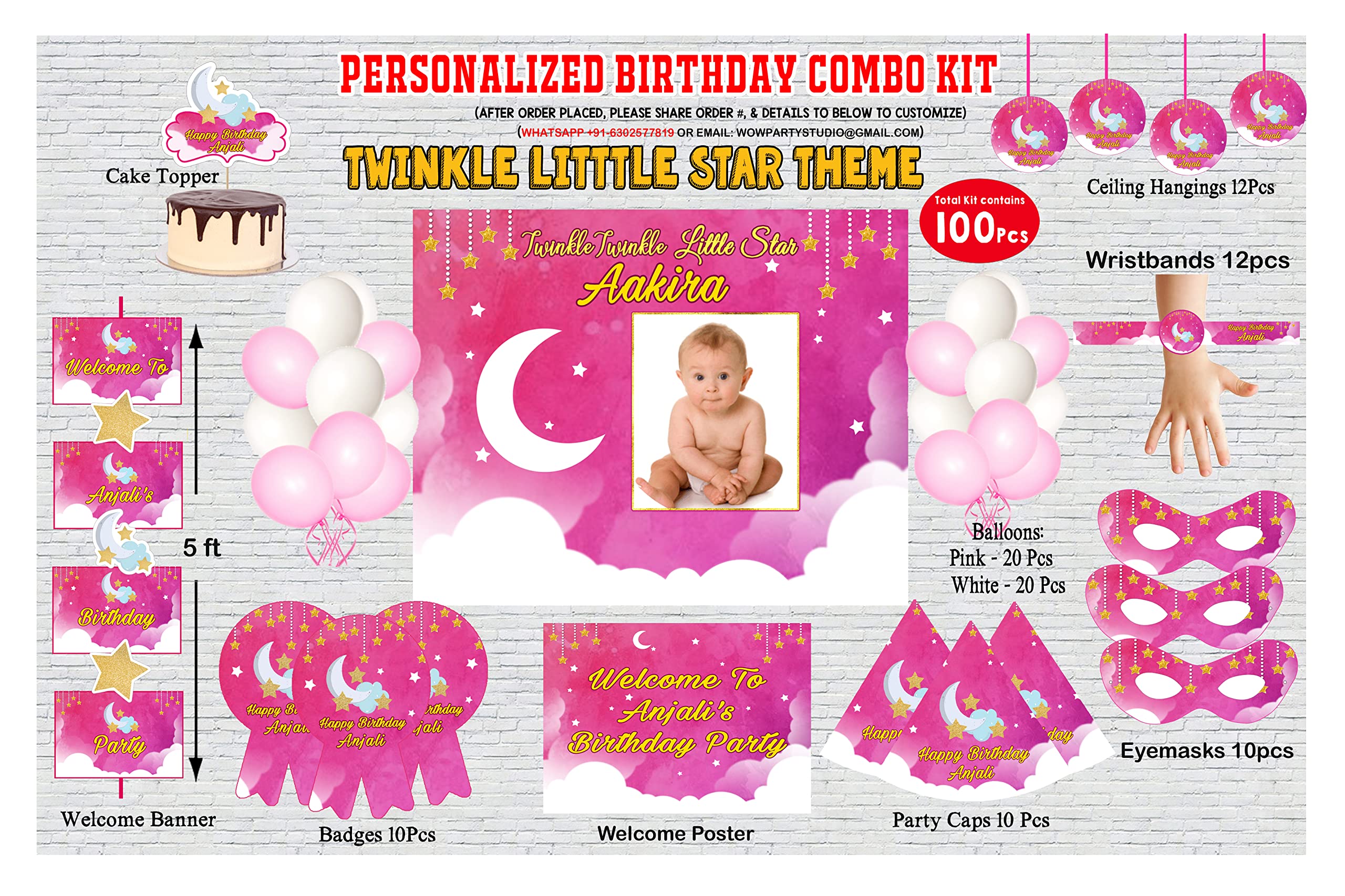 Buy WoW Party Studio Personalized Twinkle Little Star Theme Happy