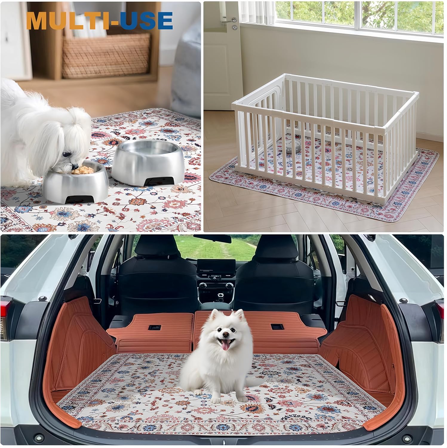 Non-Slip Washable Pee Pads for Dogs, 2 Pack 48''x60'' Super Absorbent and Leak-Proof Reusable Puppy Pads, Pet Training Pads Protect Against Urine Leakage, Soft, Quick-Dry