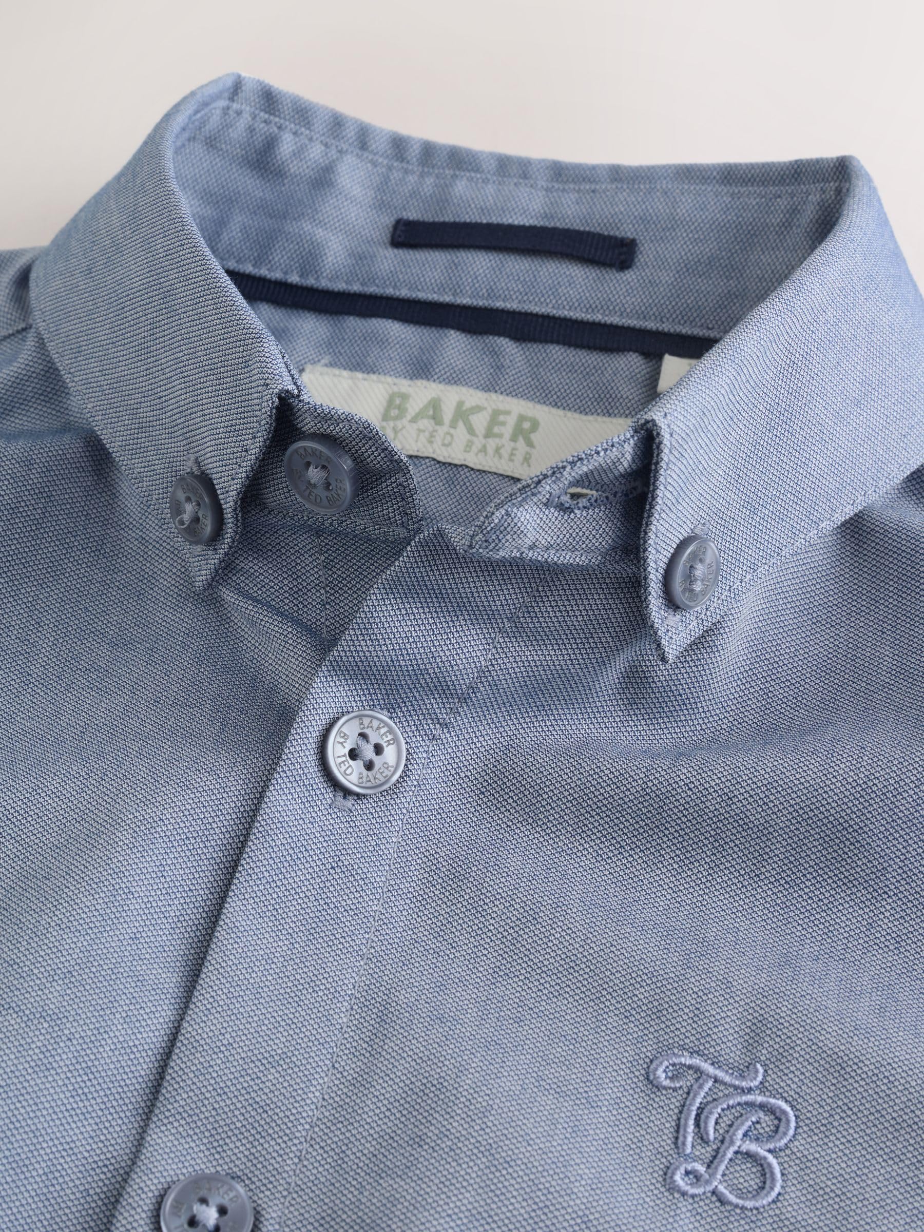 Niños Camisa de Manga Corta con Pajarita en Azul