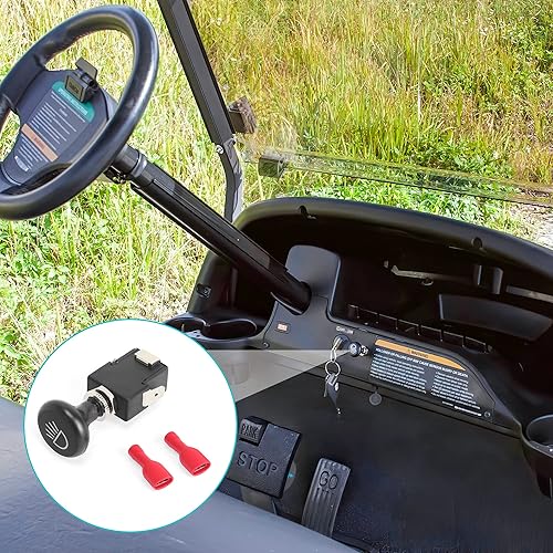 Miniatura 5 de 10L0L Botón de interruptor de faros delanteros para carrito de golf para Yamaha, Club Car, EZGO, estilo Push Pull Style, interruptor de luz de