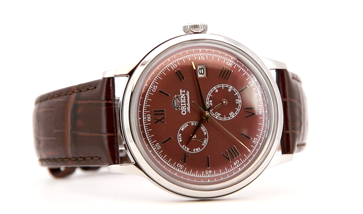 ORIENT Classic Bambino V8 – Orologio Uomo Automatico A Carica Manuale, Cassa 41 Mm, Quadrante Bianco, Pelle Nera