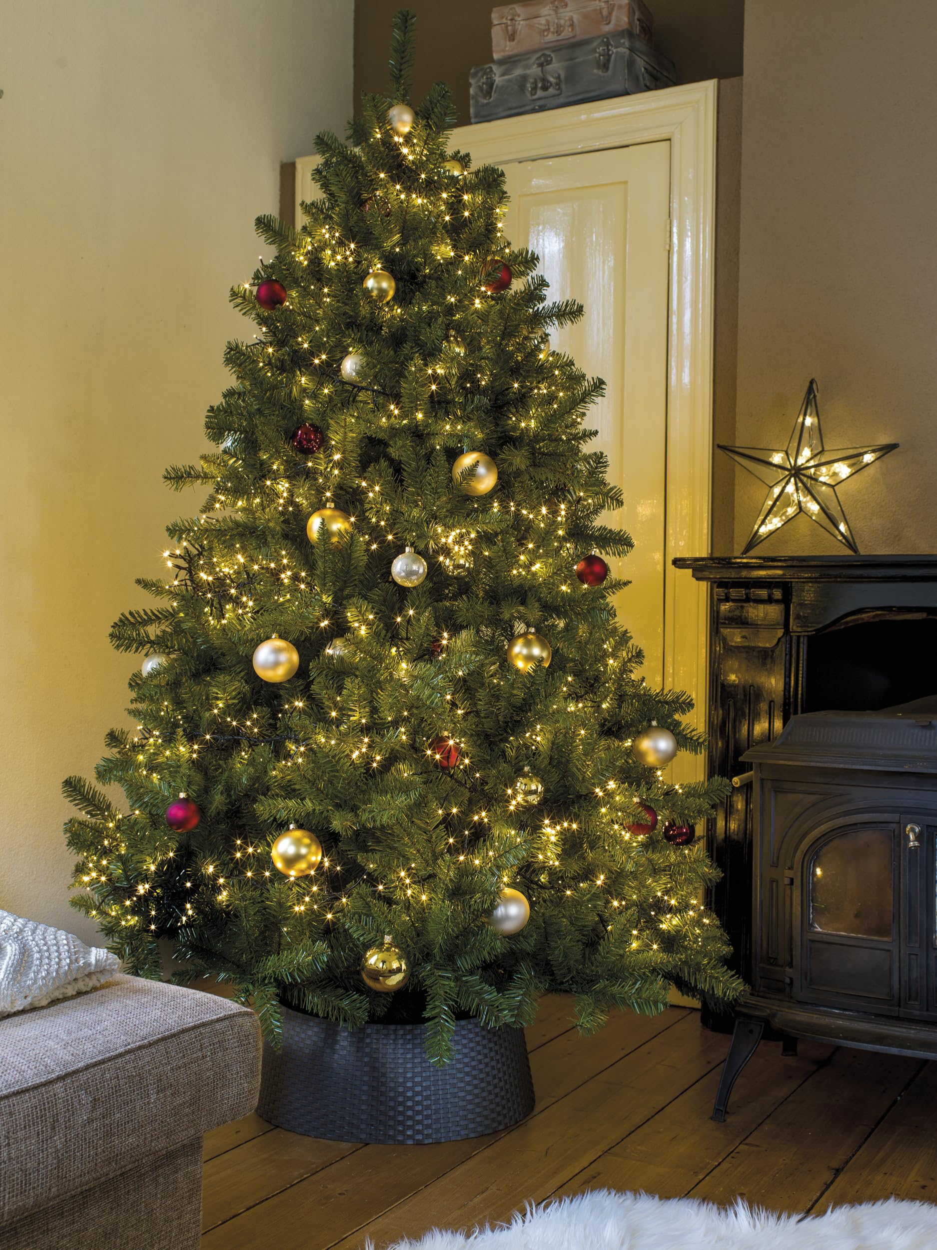 Künstlicher Weihnachtsbaum 180 Cm – Imperial Kiefer Mit Metallständer, Schnell Aufgebaut & Lange Haltbar