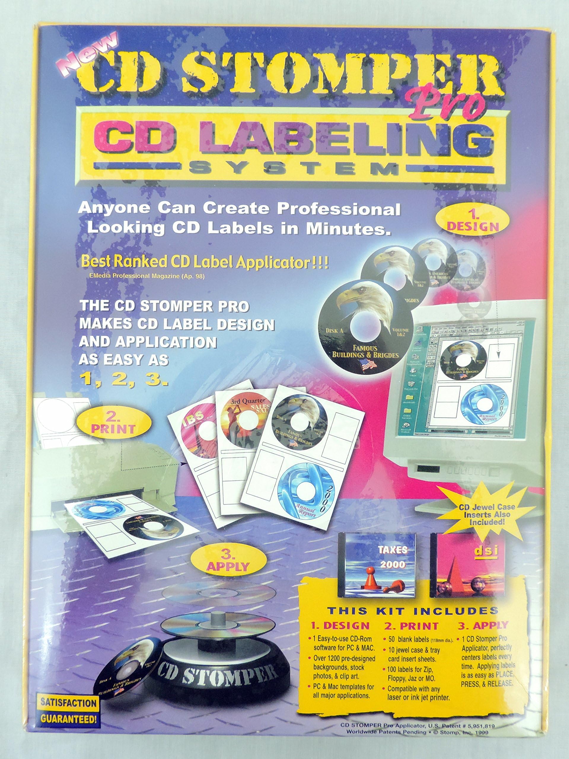 CD Stomper Pro CD Labeling System Software Clip Art Blank Labels PC & Mac