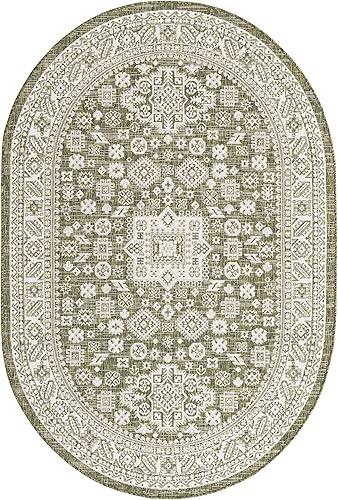 Miniatura 506 de Rugs.com Outdoor Aztec Collection Alfombra – 4 x 6 pies alfombra de tejido plano gris carbón perfecta para salas de estar, grandes comedores, planos