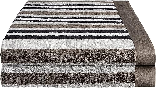 Superior colección de lujo de toallones a rallas, 100% algodón