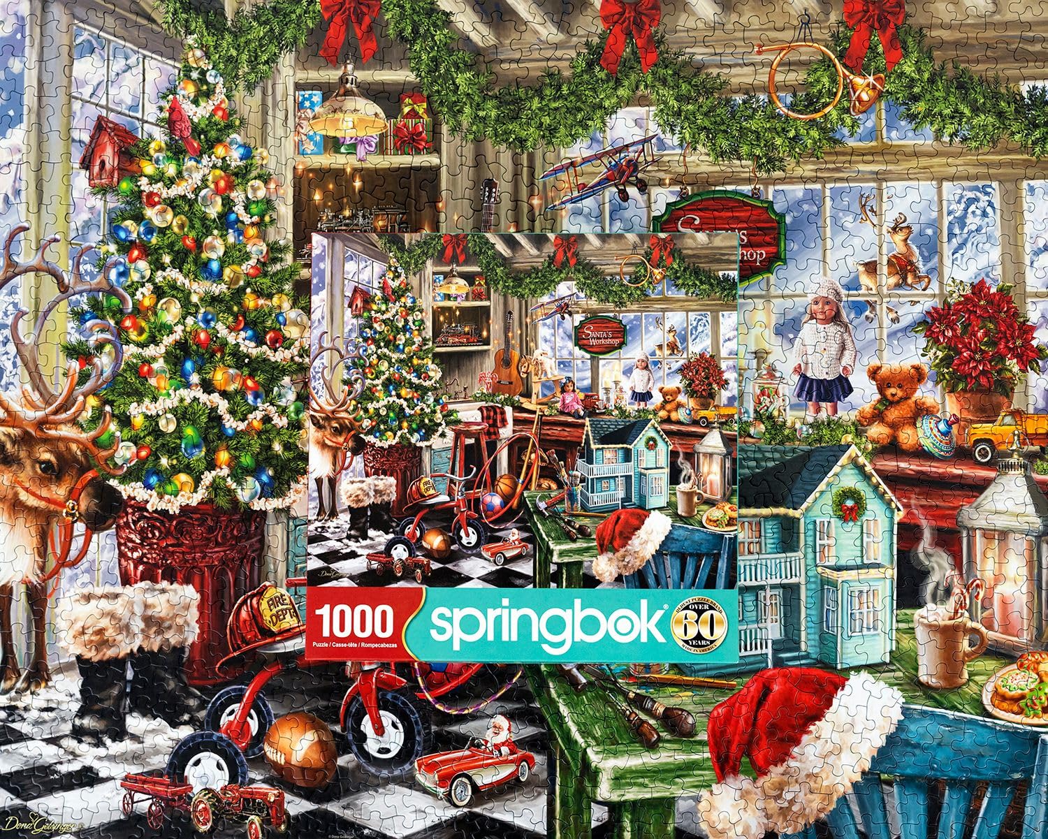 springbok 1000ピース ジグソーパズル クリスマス サンタ Amazon.com: Springbok's Santa's Workshop 1000 Piece Jigsaw Puzzle
