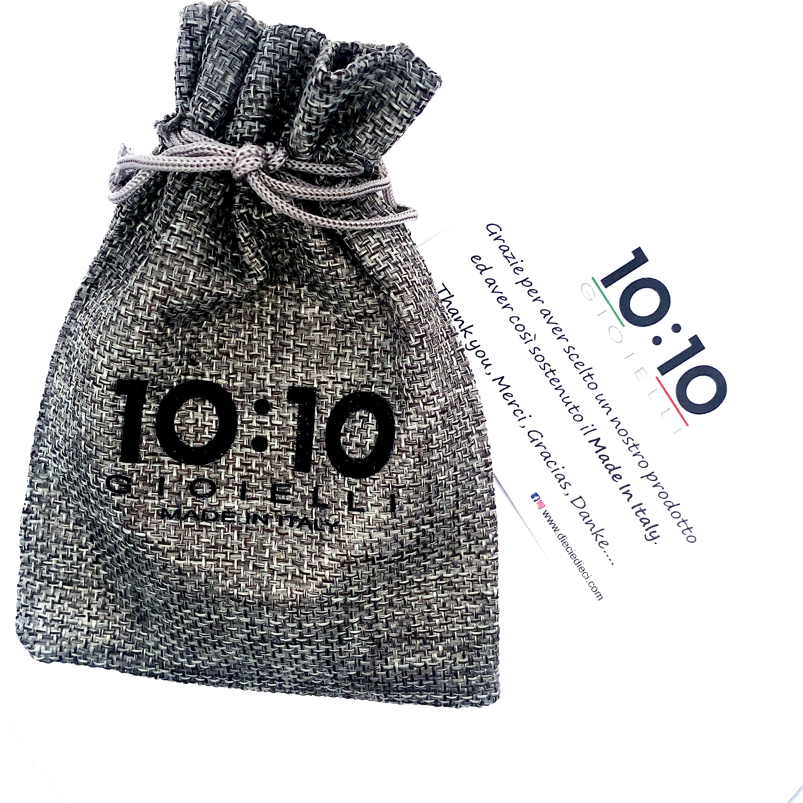 10:10 Collana Donna Nome Personalizzato In Acciaio Inox Anallergico, Gioiello Donna Nome Finitura Lucida, Catena Sottile Regolabile Realizzato in Italia
