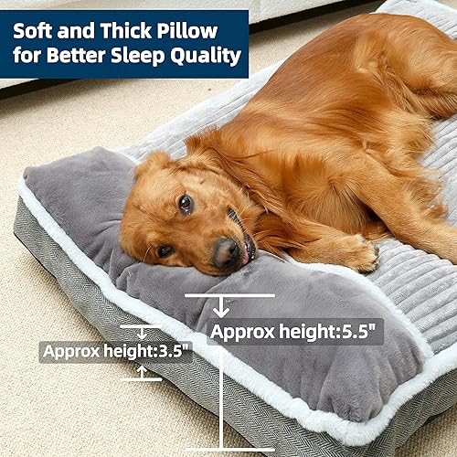 Miniatura 5 de Cama para perros grandes, colchón para perro con almohada para jaula, sofá cama para perro, cama grande para perro, alfombrilla para jaula de perro,