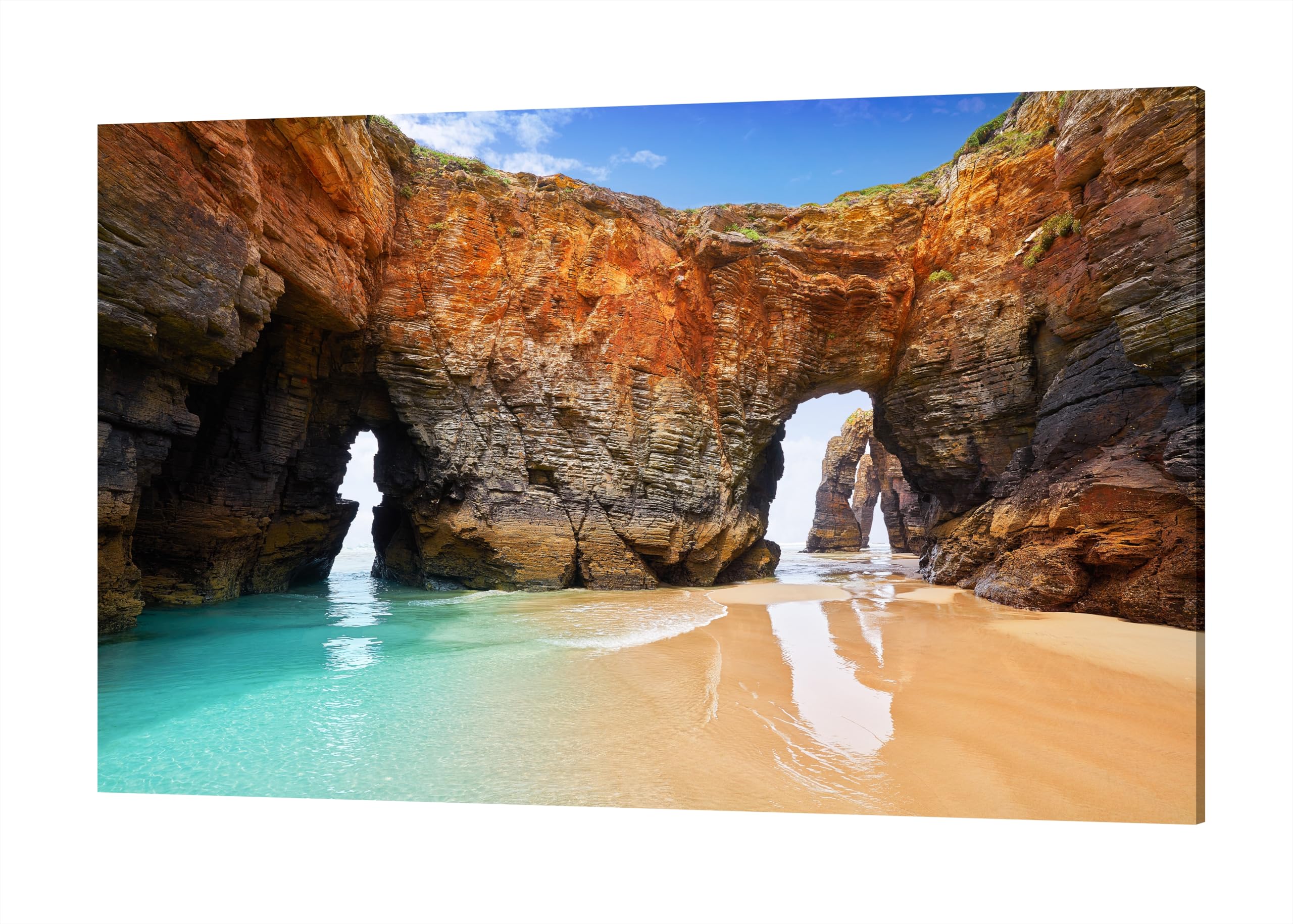 Tableau en méthacrylate plage des cathédrales pour s'évader depuis son salon