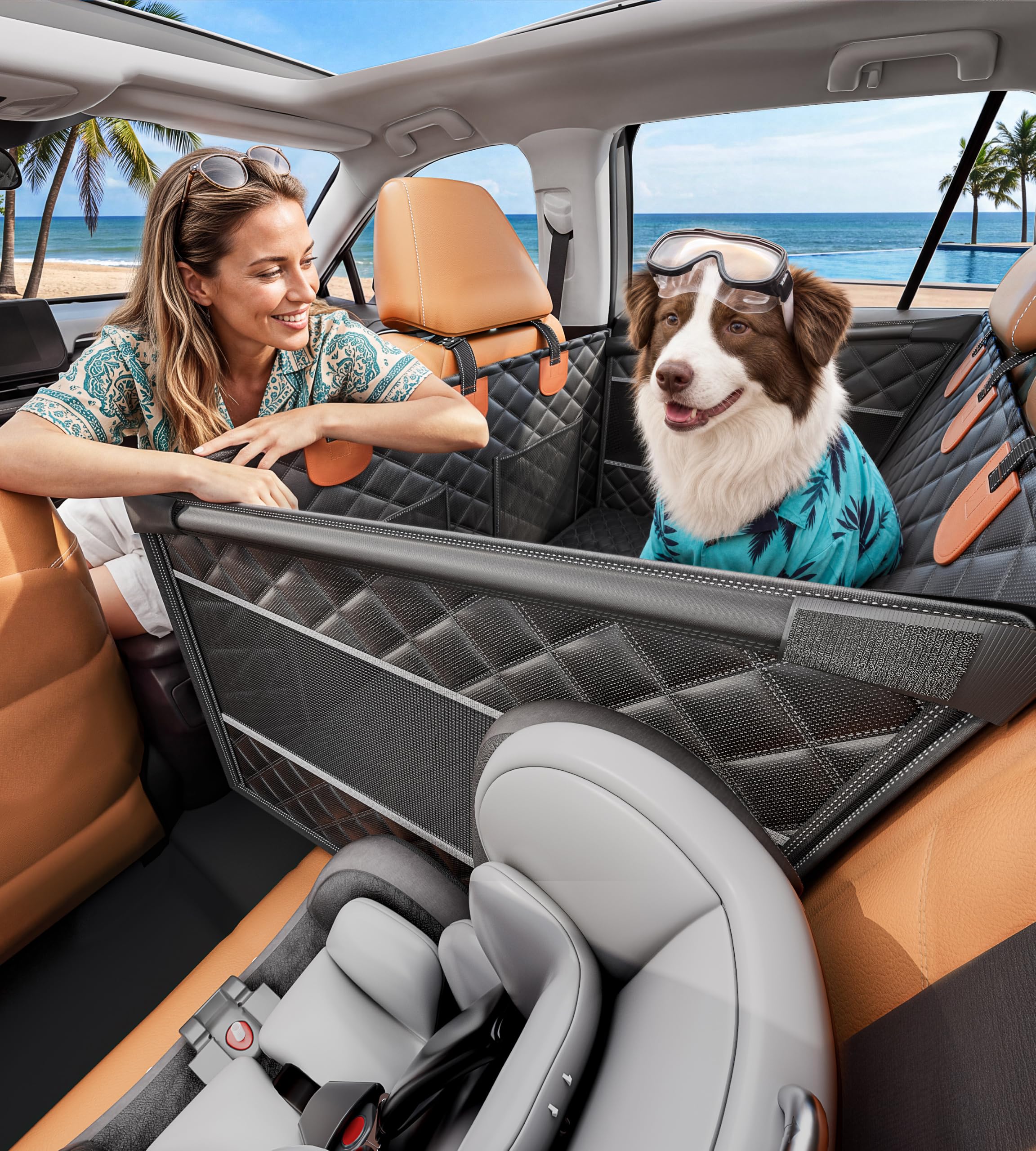 Photo 1 of Doglike Heavy Duty Dog Car Seat for Back Seat, Hard Bottom Rigid Support
