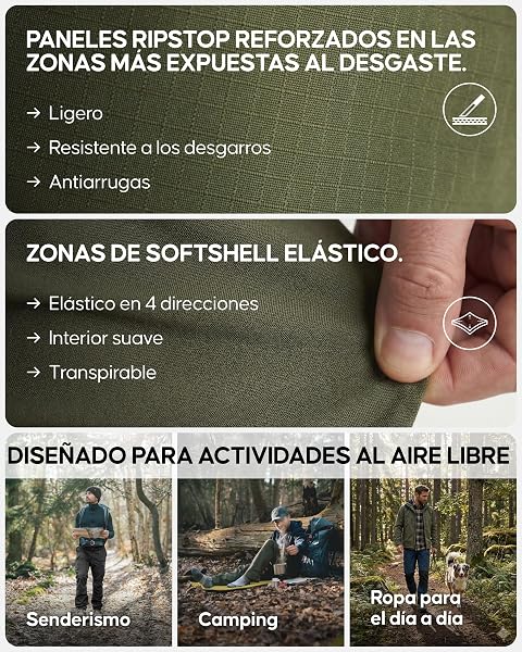 DANISH ENDURANCE Pantalones Trekking Hombre, Pantalones Impermeables de Trabajo, Termicos, para Senderismo, Esquì, Snowboard, Ajuste Regular - 5