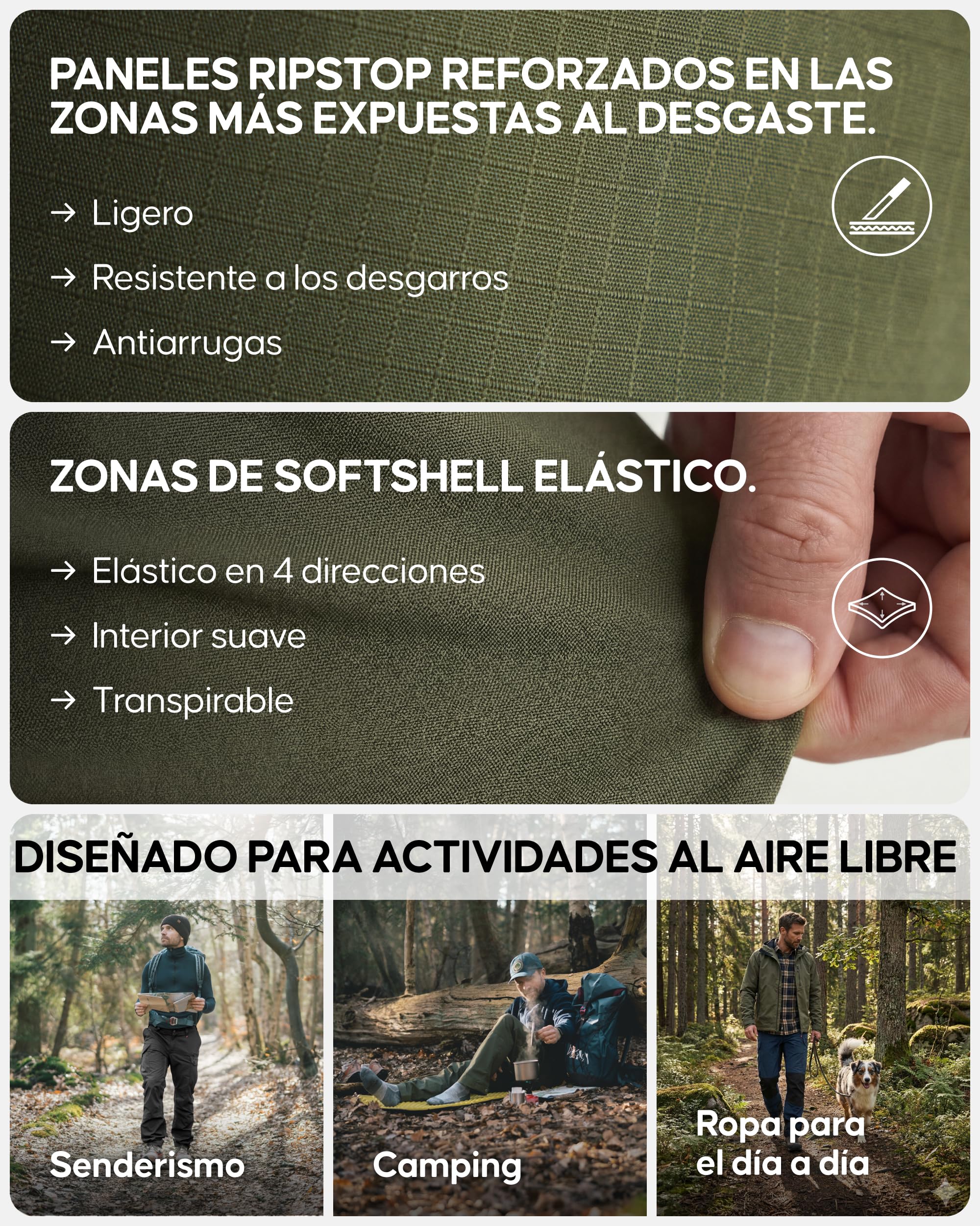 DANISH ENDURANCE Pantalones Trekking Hombre, Pantalones Impermeables de Trabajo, Termicos, para Senderismo, Esquì, Snowboard, Ajuste Regular — view 5