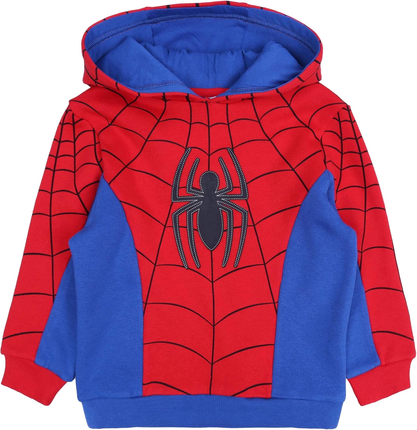 spider man with blue hoodie