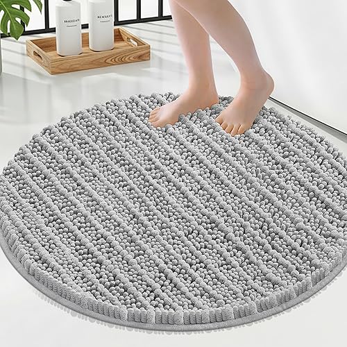 Miniatura 130 de Smiry Alfombras de Baño 24 x 16 pulgadas, Tapetes de Baño de Chenilla Extra Suaves y Absorbentes, Respaldo de Goma Antideslizante, Lavable a Azul