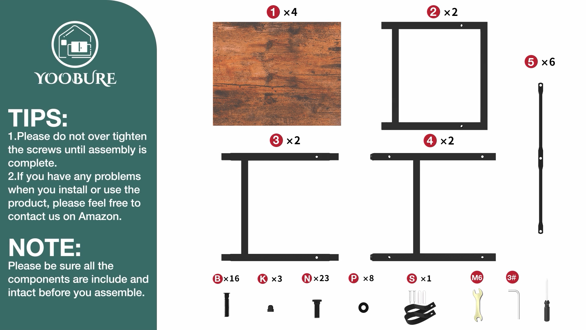 Amazon.com: Yoobure 4 Tier Bookshelf - Small Book Shelf