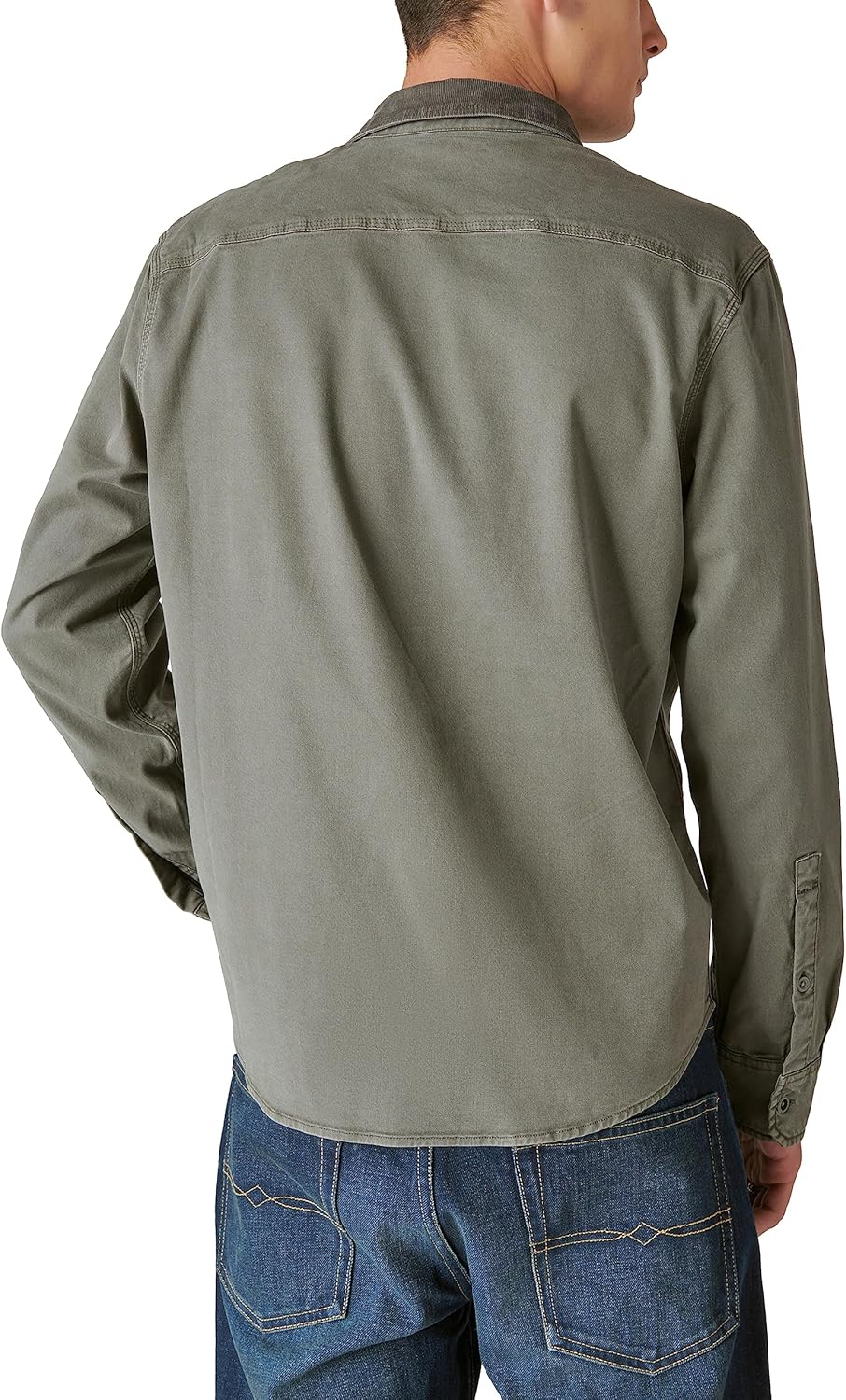 Lucky Brand Mens Corduroy Collar Washed Long Sleeve Shirt - Image 2