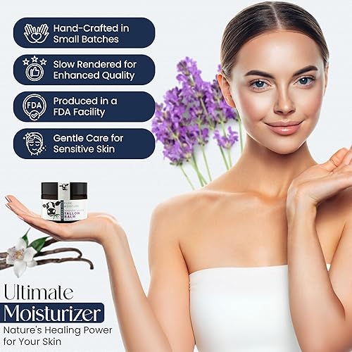 Miniatura 3 de Sarga de ternera para la piel  Hidratante facial de ternera alimentada con pasto orgánico hecho a mano  2 onzas de bálsamo de ternera con aroma a