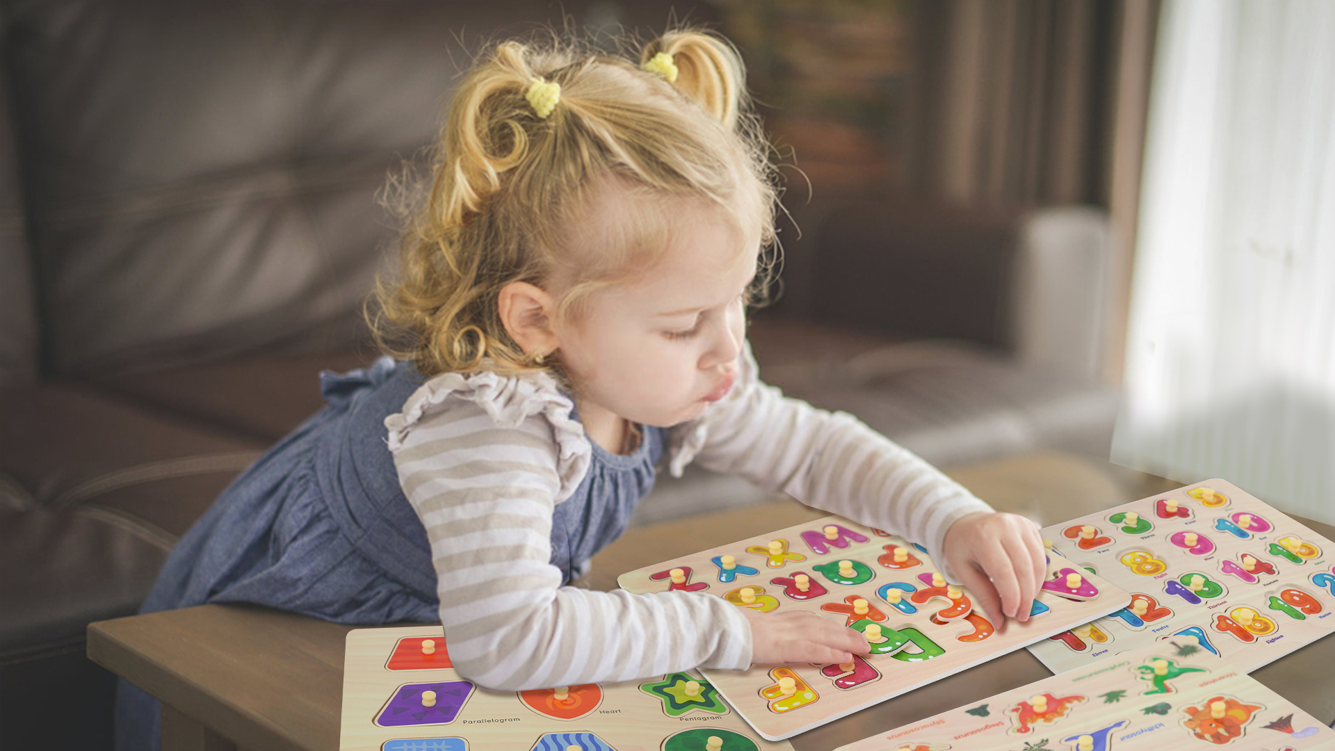 Amazon.com: Montessori Wooden Peg Puzzles for Toddlers 3 4 5 Year Old, 4 Pcs Kids Educational Toys Preschool Learning Activities-Alphabet, Shape, Number and Dinosaur, Baby Puzzle Gifts for Boys Girls : Toys & Games