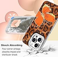 Vista 702 de I-MGAE-IN-AR - Funda diseñada para iPhone 12 y 12 Pro, diseño de mariposa plateada brillante, funda protectora de poliuretano termoplástico, suave