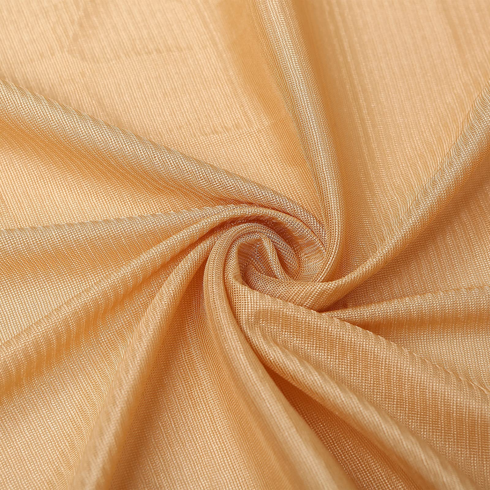 rismart Tulle Tutu Table Skirt Decor Champagne 76 H x L 450 cm, 177.2 x 29.9 inch (Rectangular) - Image 2