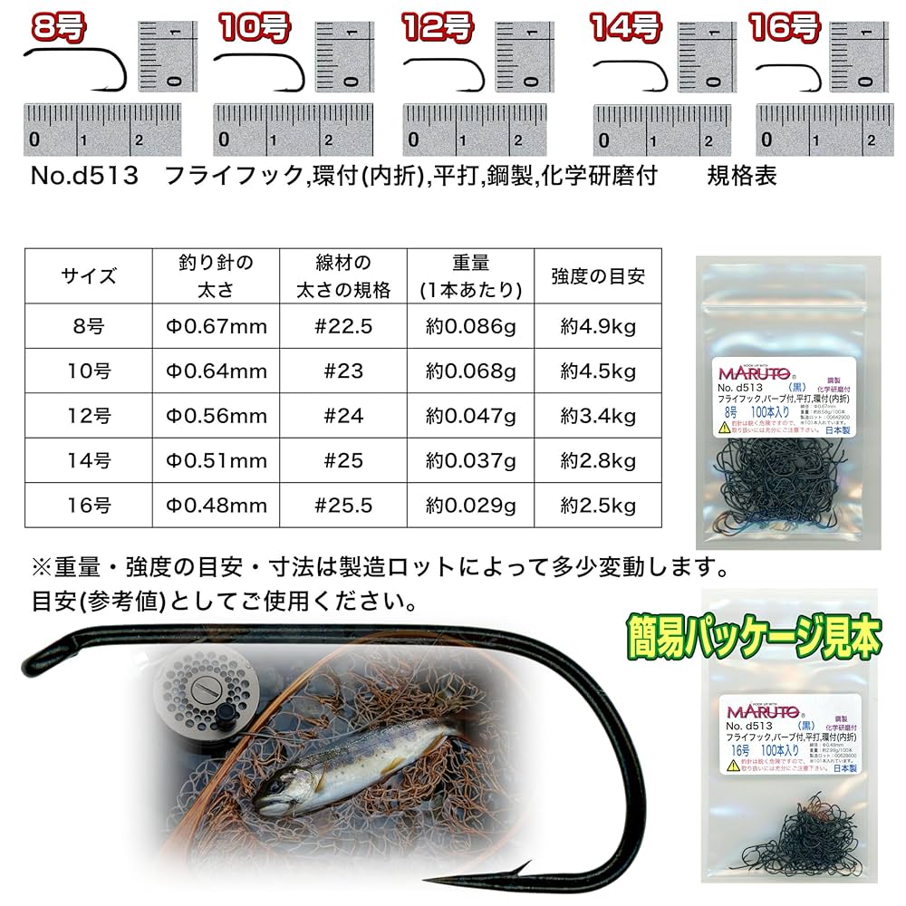 Amazon | 土肥富 Maruto(マルト) d513 フライフック バーブ付 環