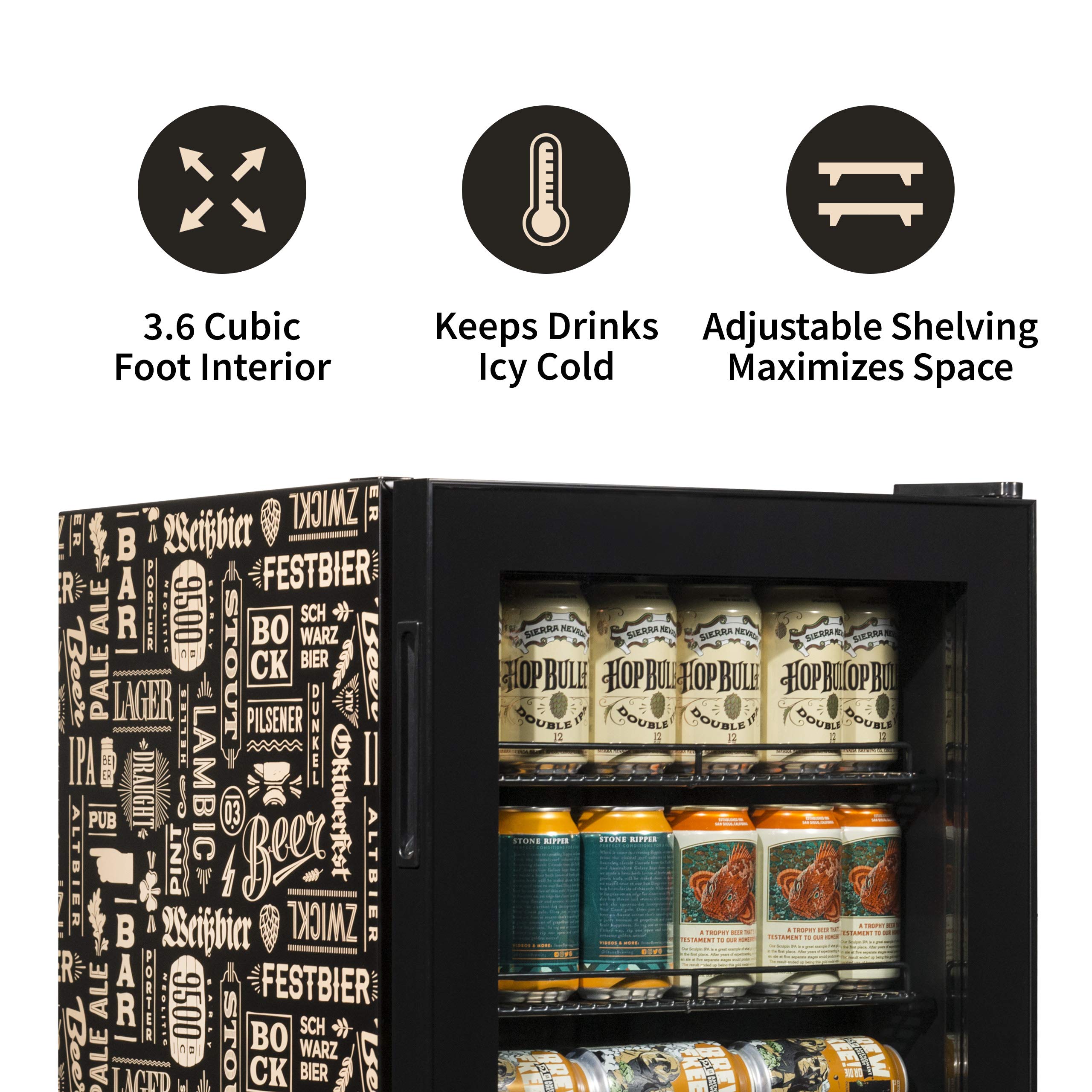 NewAir Limited Edition Beverage Refrigerator and Cooler “Beers of the