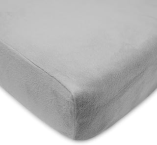 American Baby Company Heavenly Soft Chenille Fitted Crib Sheet for Standard Crib and Toddler Mattresses, Steel Gray, for Boys and Girls, Pack of 1