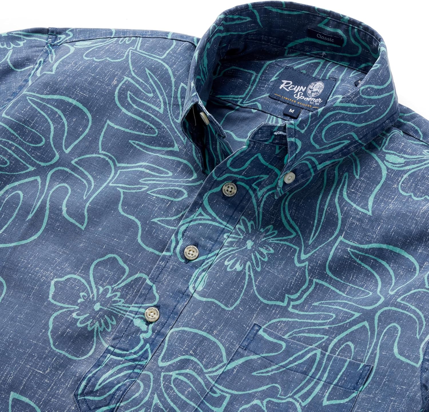 Reyn Spooner Men's Tropical Leaves Hawaiian Aloha Shirt