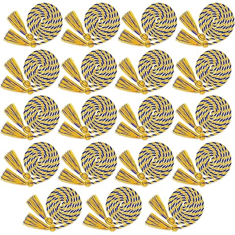 Riakrum 2024 Graduation Cords Blue and Gold for College Graduation Students