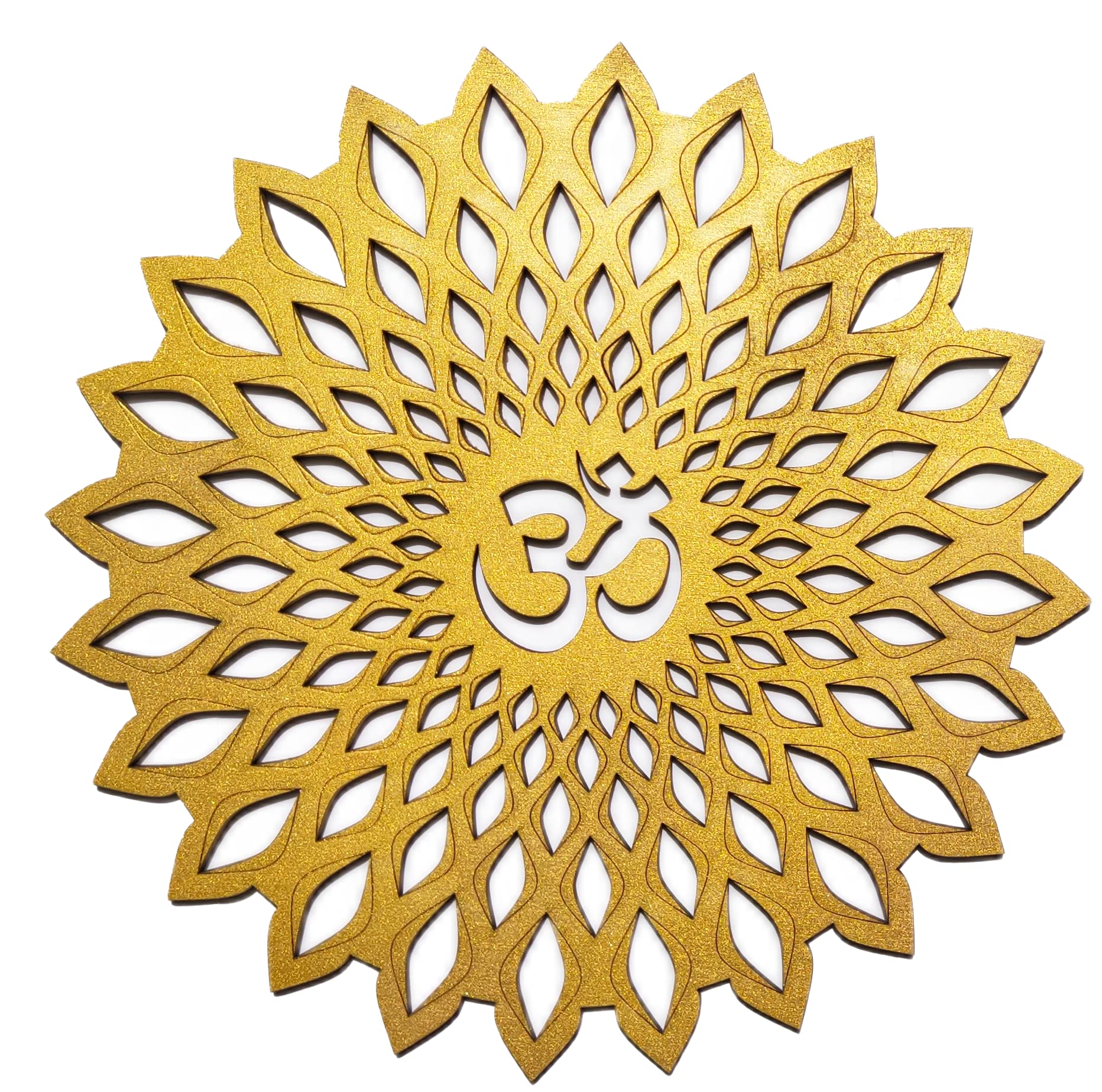 Golden Om Wall Hanging - Chakra Decor -24 Golden Om Wall Hanging - Chakra Decor -24