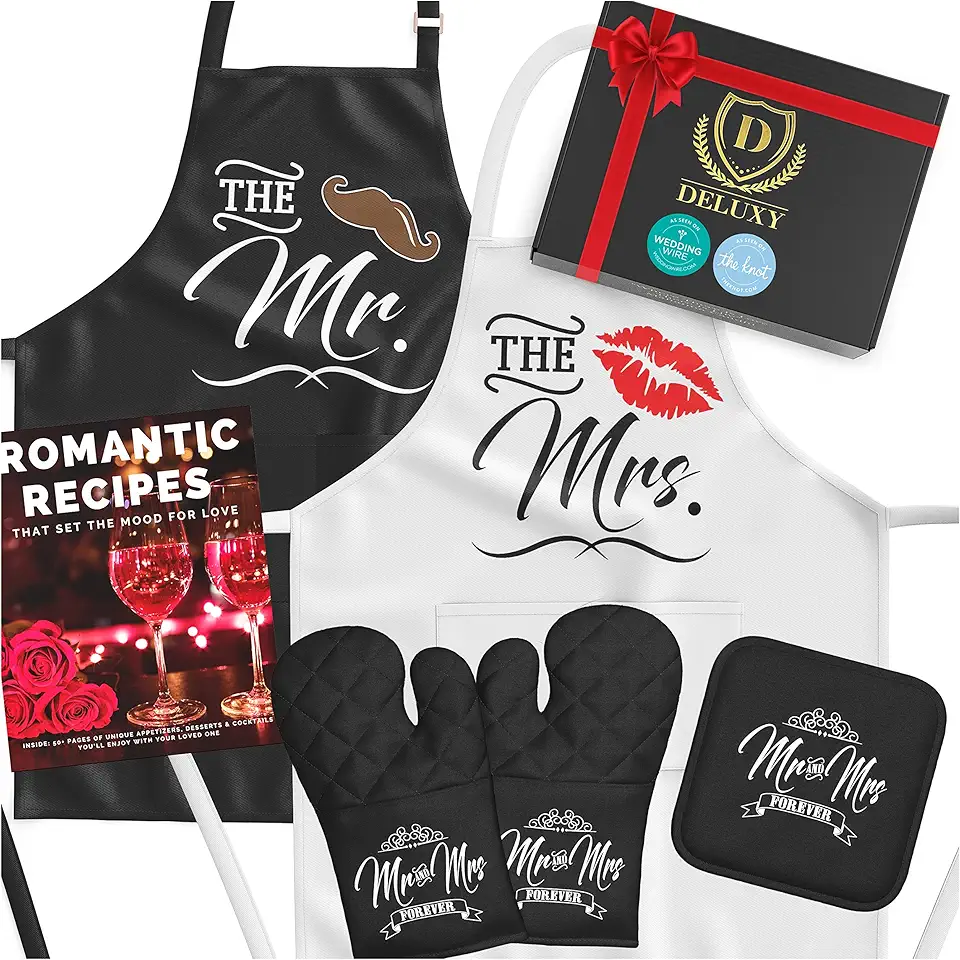 DELUXY Mr and Mrs Aprons - Wedding Gifts...