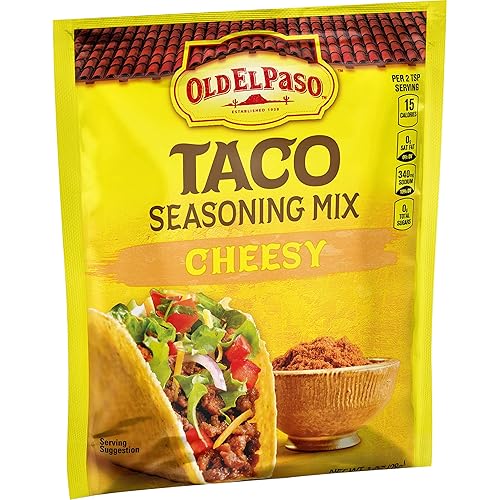 Old El Paso Mezcla de condimentos para tacos con queso, 1 onza, 1 paquete