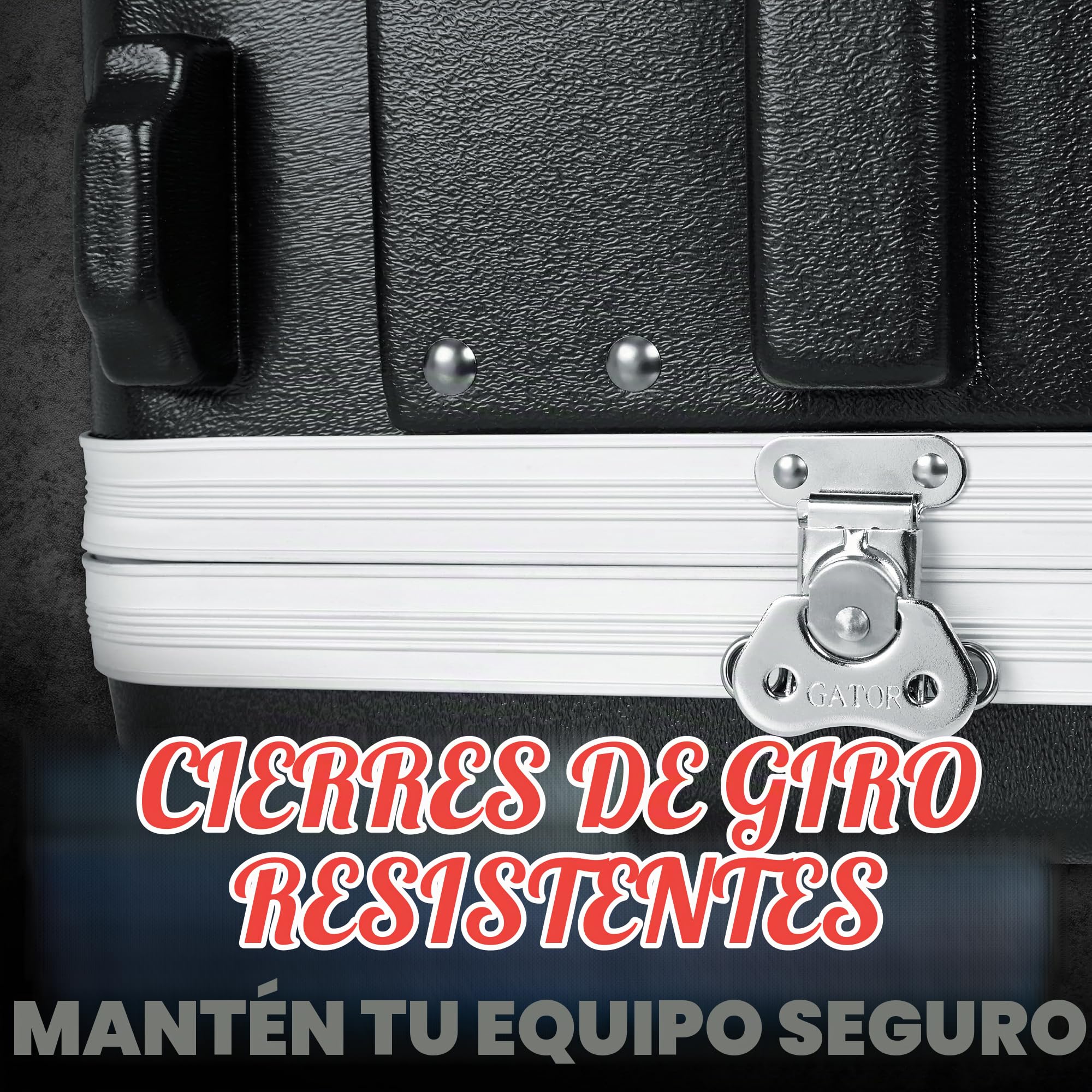 Gator Cases Rack Ligero y rodante 8U con pestillos Resistentes, asa de Remolque retráctil y Ruedas empotradas; Profundidad estándar 19.25" (GRR-8L)