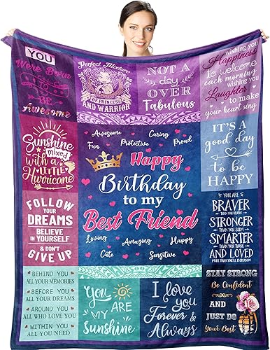 Miniatura 9 de Regalos de cumpleaños para hija, manta de 60 x 50 pulgadas, ideas de regalo de feliz cumpleaños para niñas, decoración de fiesta de cumpleaños de