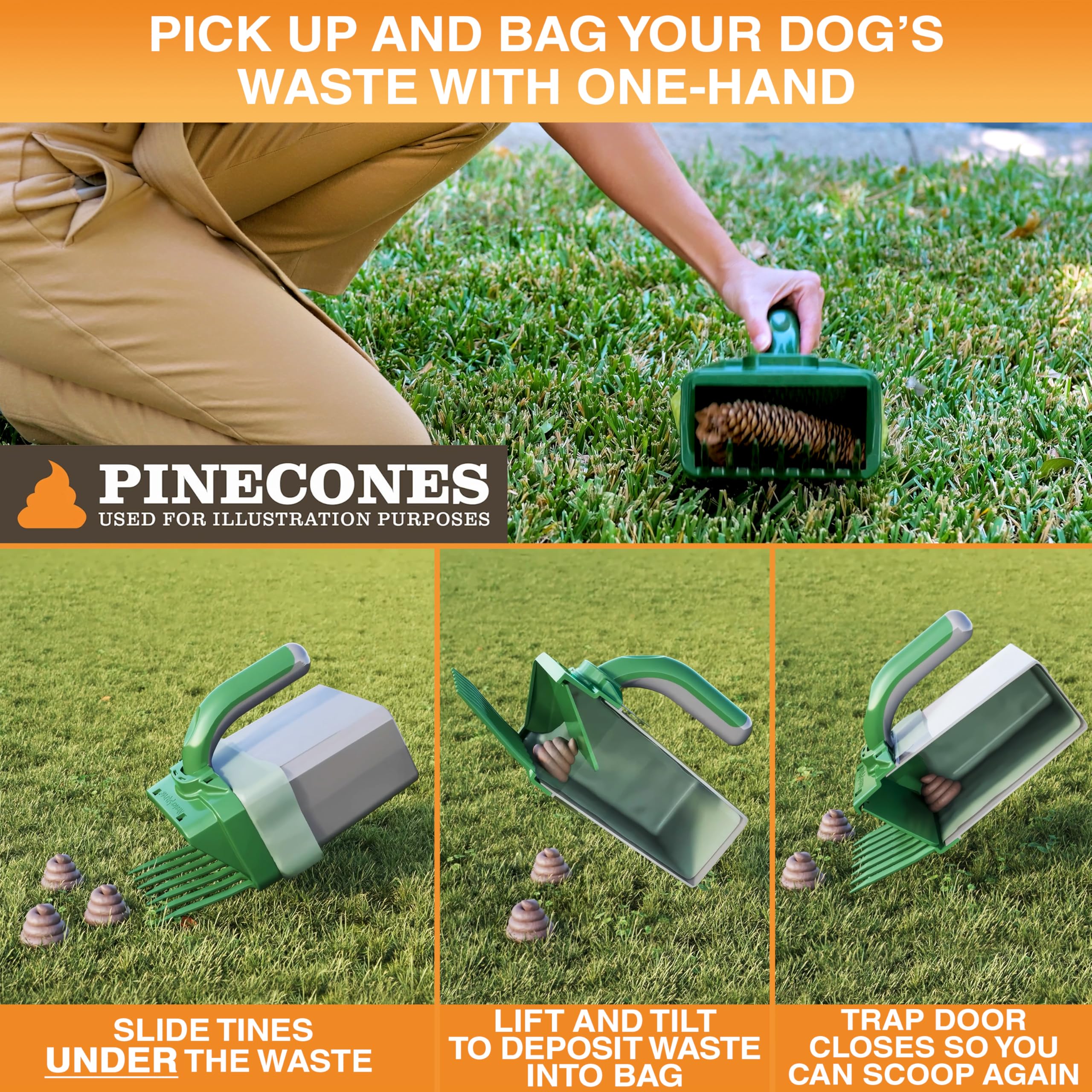 Neater Pet Brands Lift N' Bag Pelle à déjections canines avec poignée 195