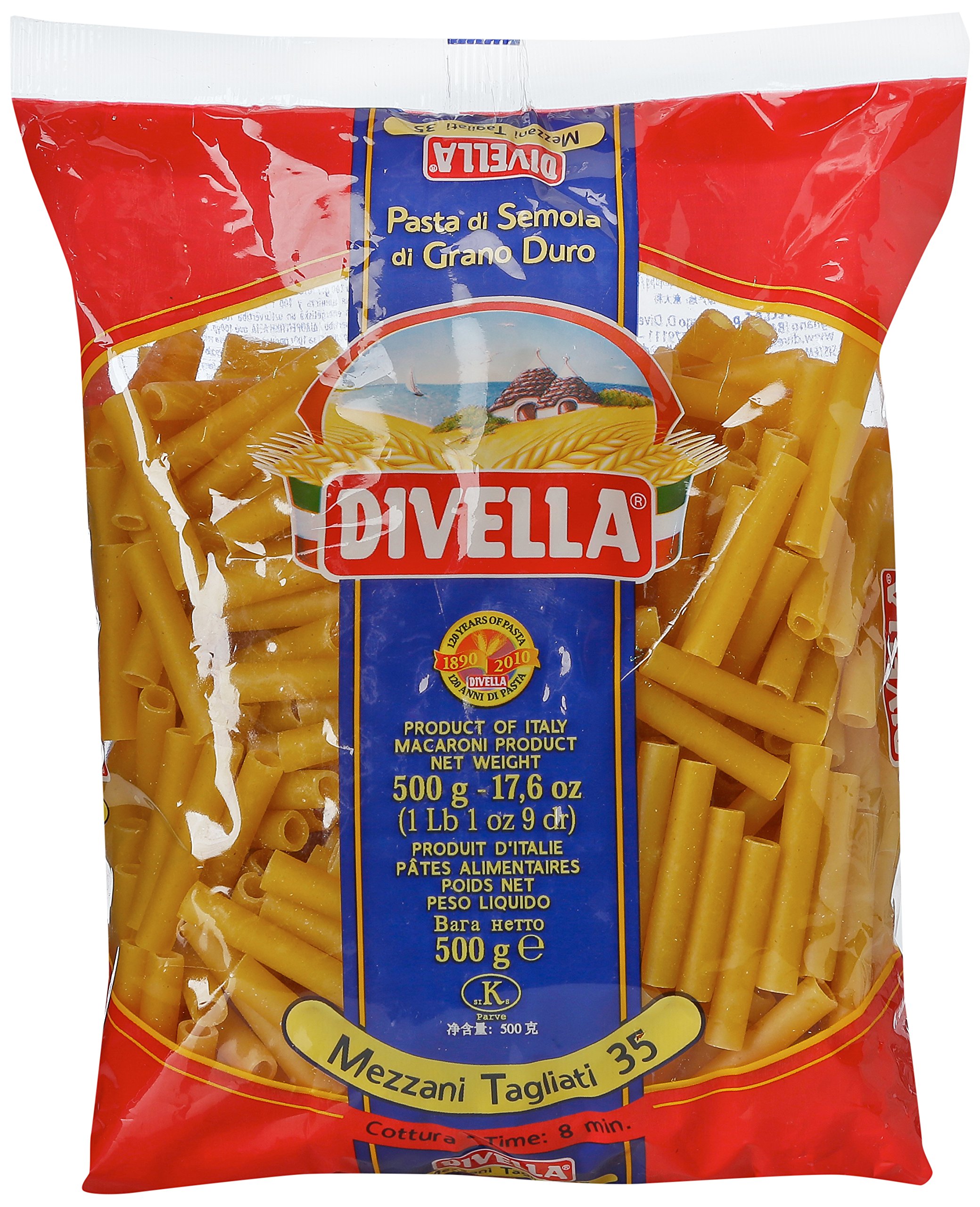 20x Pasta Divella N° 35 Mezzani Tagliati Italian Pasta 500g