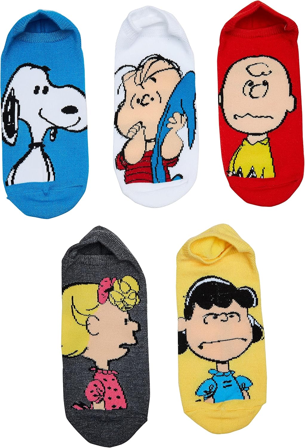 Peanuts Women's 5 Pack No Show Socks - Image 2