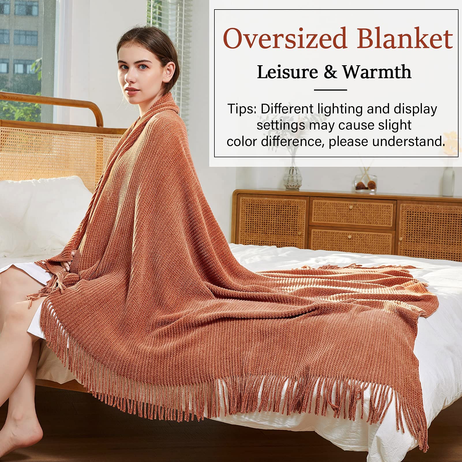 Amazon｜Blagic ニットスローブランケット ソファ用 ソフトファーム